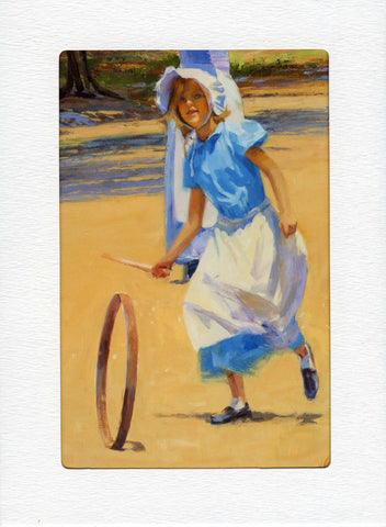 5" x 7" Girl with the Hoop Cards
