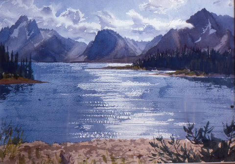 Original Watercolor - Jenny Lake, Grand Tetons