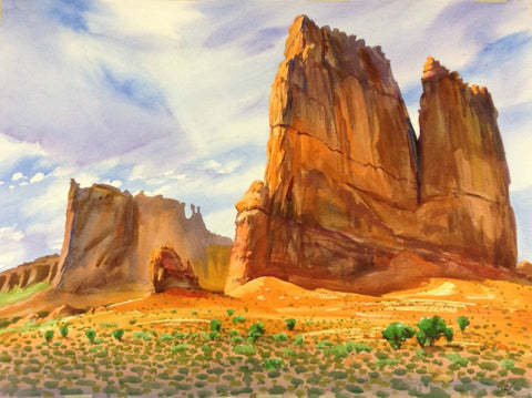 Original Watercolor - Monument Valley